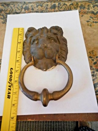 Gothic Lion Head Bronze Door Knocker