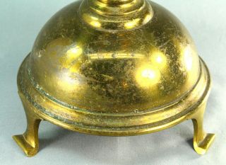 Antique 1800 ' s GOTHIC REVIVAL Brass Pricket Candle Holder Candlestick 14 