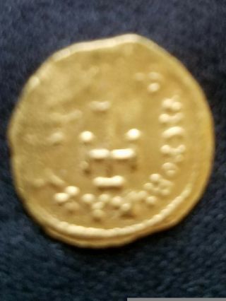 Ancient Roman 22K solid gold tremisis coin Circa 550 AD 3