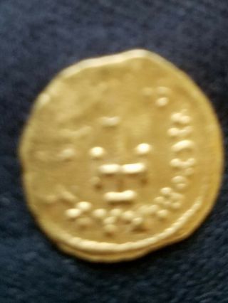 Ancient Roman 22K solid gold tremisis coin Circa 550 AD 4