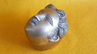 Handsome Mid - C19th Victorian Cast Brass Prince Albert Paper Weight Desk Tidy Box