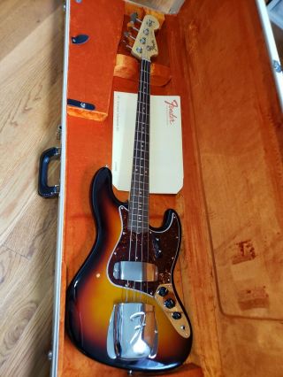 Fender American Vintage 64 Jazz Bass Sunburst Hard Case All Case Candy