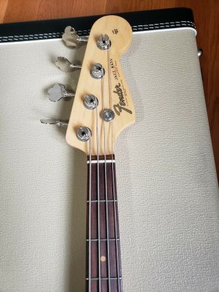 Fender American Vintage 64 Jazz Bass sunburst hard case all case candy 4