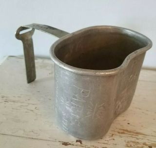 Wwi Trench Art Canteen Holder Paris Argonne Woods 1918 Initialed