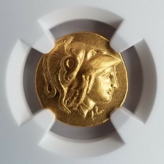 Gold AV Stater Kingdom of Macedon Alexander III BC 336 - 323 XF NGC - Ancient Coin 2