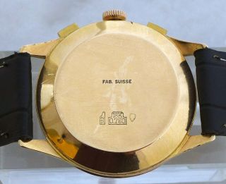 VINTAGE ROLEX CHRONOGRAPH MODIFIED VALJOUX 22 MOVEMENT 18K SOLID GOLD RECASED 6