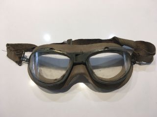 Wwii Us Army Air Force An6530 Aviator Pilot Bomber Screw Goggles Usaaf