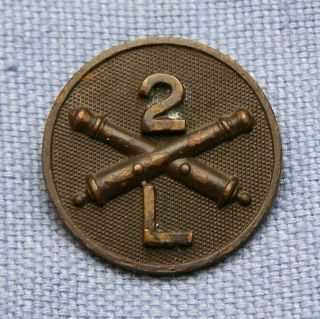 Wwi 2nd Field Artillery Battery " L " Enlisted Collar Disk