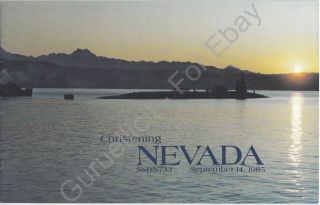 Uss Nevada (ssbn 733) - Us Navy Christening Program - 1985