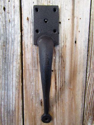 Rustic Craftsman Style 10 " Cast Iron Lg Gate Pull Handle W/screws Door Barn