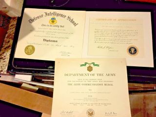 5 vintage 60 ' s/70 ' s Certificates/Diplomas for 