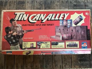 Vintage 1976 Ideal Tin Can Alley Shooting Toy Game Dr.  Pepper Chuck Connors Box