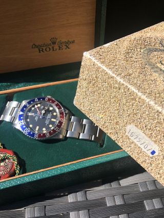 Rolex Vintage GMT 1675 Pepsi Bracelet Watch From 1978 With Box Etc 7