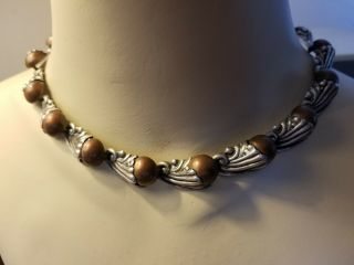 Exquisite Vintage Margot De Taxco Mexican Sterling Silver 925 Necklace Very Rare