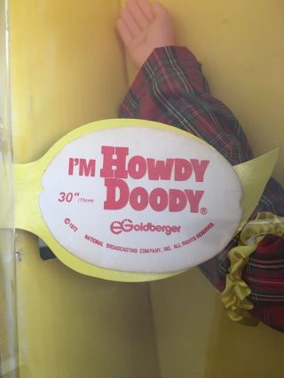 Vintage Howdy Doody Ventriloquist 30” Doll Goldberger NOS Box c1972 7