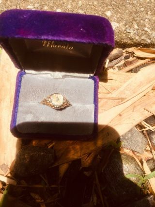 art nouveau Antique 14k Old Mine Cut Diamond Ring 70 Points 5