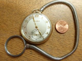 Vintage Antique Bulova 10k Rolled Gold Plate Pocket Watch 17 Jewels Restoration