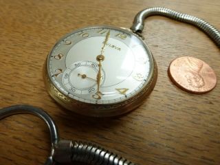 Vintage antique Bulova 10k rolled gold plate pocket watch 17 jewels restoration 7