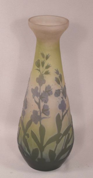 Antique Signed Galle French Cameo Art Glass Vase 8 - 1/8 Inches 6