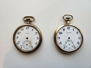 (2) Antique Pocket Watches (elgin & Illinois) For Repair/parts,  Gold?