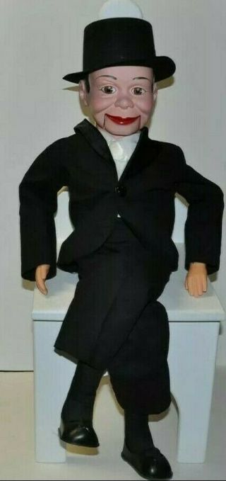 Vintage Charlie Mccarthy Dummy Ventriloquist Doll Puppet Pull String 30 " Tall