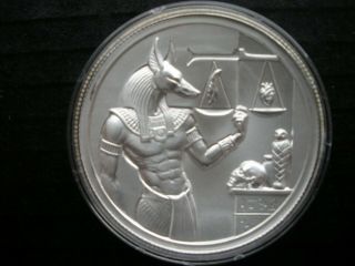 Anubis Ultra High Relief 2 Oz.  999 Silver Ancient Egyptian Gods Series