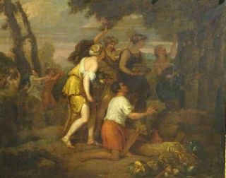 Fine Large 17th Century Italian Old Master Feast Of Bacchus Antique Oil Painting 2