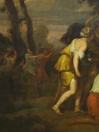 Fine Large 17th Century Italian Old Master Feast Of Bacchus Antique Oil Painting 5