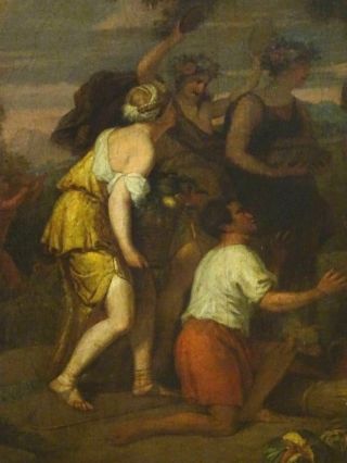 Fine Large 17th Century Italian Old Master Feast Of Bacchus Antique Oil Painting 6