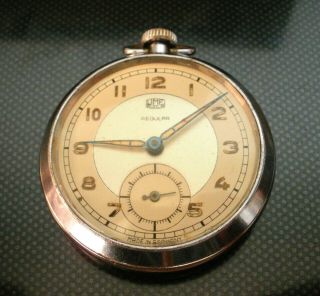 Antique Pocket Watch Germany Rare Mechanical Umf Ruhla Regular Wwii