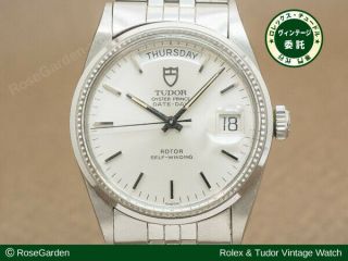 Tudor Prince Oyster Date Ref.  94710 Ss Silver Automatic Authentic Men Watch