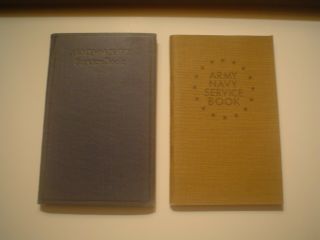 2 Vintage Wwi & Wwii Army & Navy Service Books National Lutheran Comm.  & Council