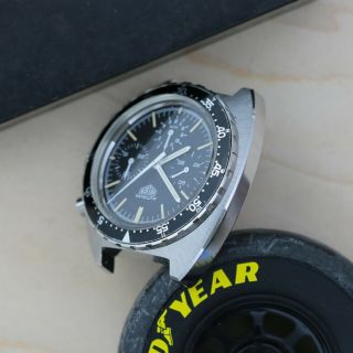 Vintage Heuer Autavia 73663 Military Black Dial - 8