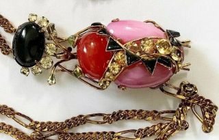 Iradj Moini Stunning Onyx Ladybug Necklace/brooch