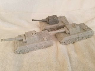Vintage Marx German Tank 351 Battleground Desert Fox Playsets X3 Tanks