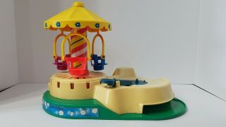 Vintage 1980 ' s Fisher Price Change - a - Tune Carousel Record Player w/7 Records 2