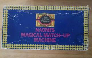 Vtg The Electric Company Sesame Street Naomi ' s Magical Match - Up Machine w/ box 2