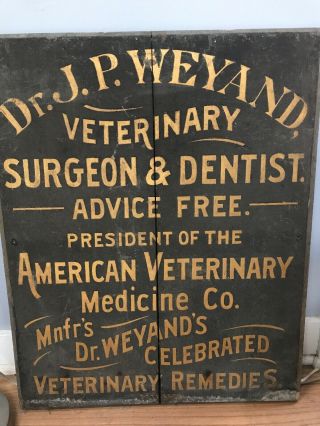 Antique Trade Sign Veterinary Medical