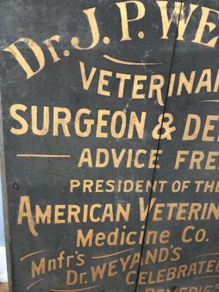 Antique Trade Sign Veterinary Medical 2