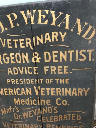 Antique Trade Sign Veterinary Medical 3
