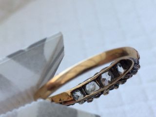 Victorian/Edwardian 18ct Graduated Diamond Ring Over 1 Carat Old Cut Diamonds 11