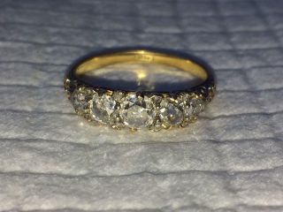 Victorian/Edwardian 18ct Graduated Diamond Ring Over 1 Carat Old Cut Diamonds 2