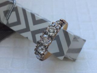 Victorian/Edwardian 18ct Graduated Diamond Ring Over 1 Carat Old Cut Diamonds 5