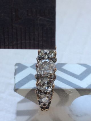 Victorian/Edwardian 18ct Graduated Diamond Ring Over 1 Carat Old Cut Diamonds 6