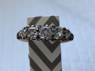 Victorian/Edwardian 18ct Graduated Diamond Ring Over 1 Carat Old Cut Diamonds 8
