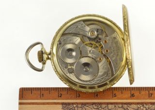 Waltham 15 Jewels Open Face 8s Golf Filled Case Pocket Watch 26 7