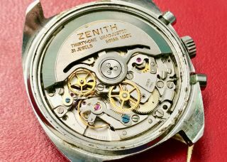 collectors 1969 Movado / Zenith El Primero FIRST 100 MADE vintage chronograph 3