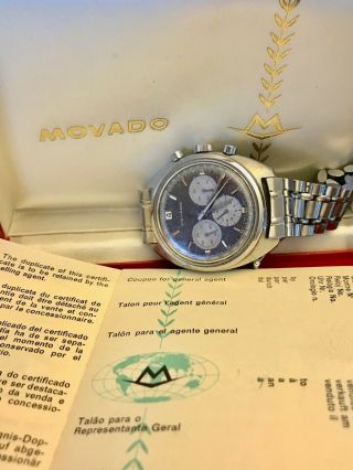 collectors 1969 Movado / Zenith El Primero FIRST 100 MADE vintage chronograph 4