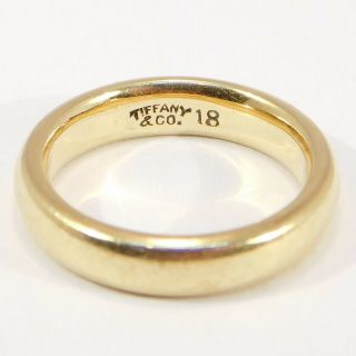 Antique 18k Tiffany & Co.  Size 5 Wedding Gold 4mm Band Ring