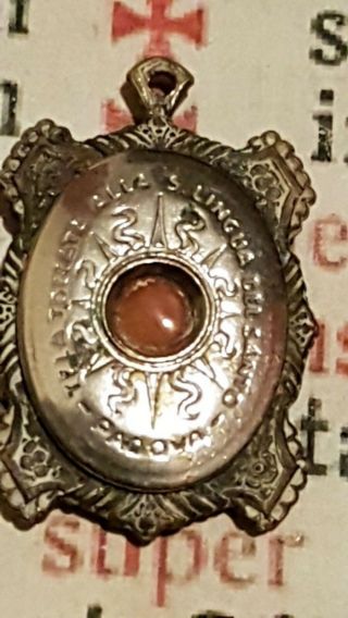 Rare Ancient Relic St.  Anthony : Canvas Touched The St Anthony Holy Tongue